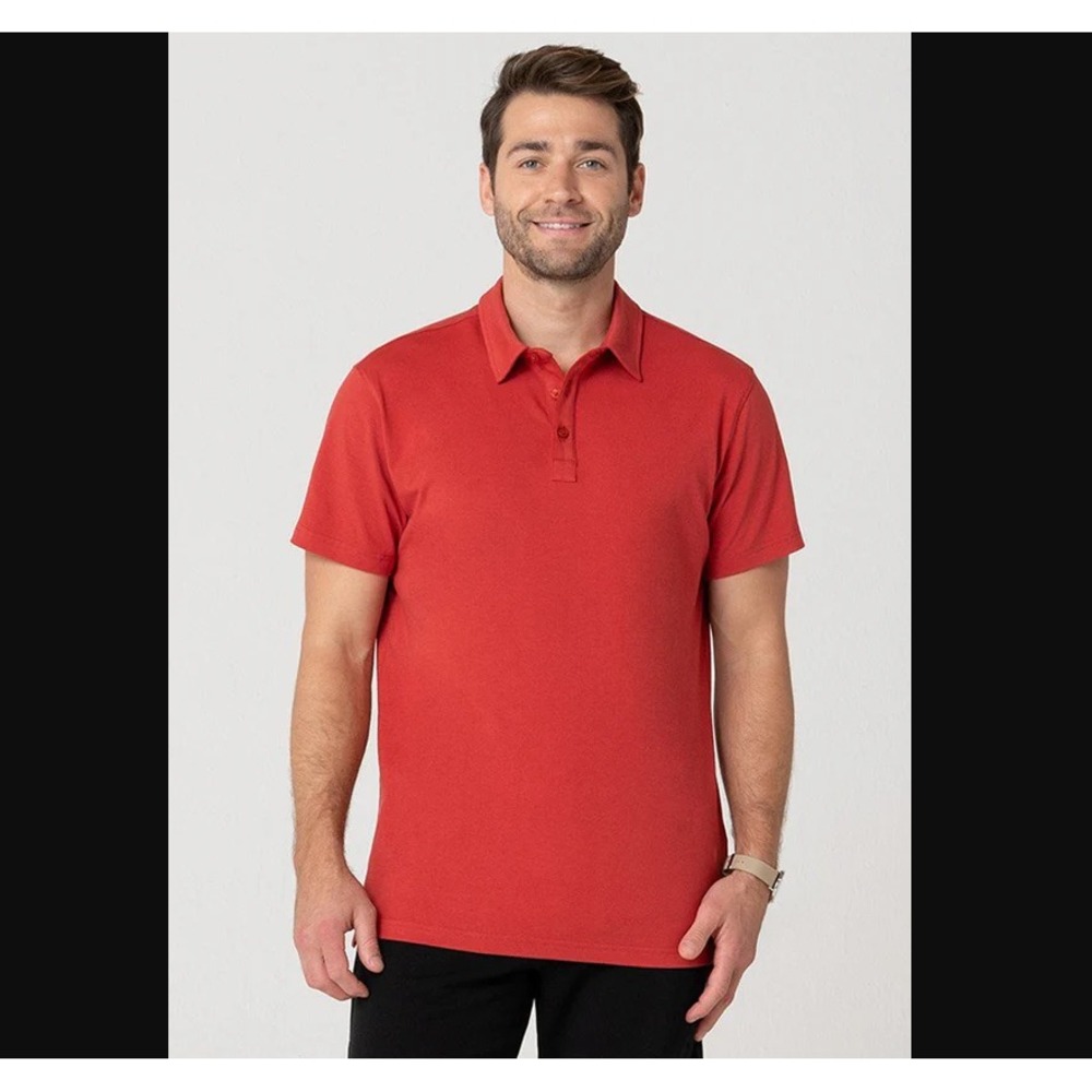 Swet Tailor NEW NWT Mens 2XL Melon Red All In Polo Shirt Golf Athletic‎